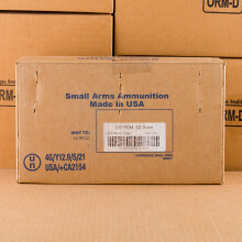 A photograph of 1000 rounds of 62 grain 223 Remington ammo with a FMJ-BT bullet for sale.