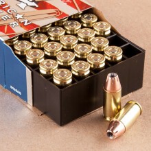 Image detailing the brass case and boxer primers on the Hornady ammunition.