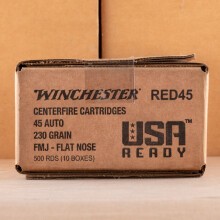 Image of Winchester .45 Automatic pistol ammunition.