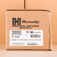 Photo of 6.5 Grendel ELD ammo by Hornady for sale.