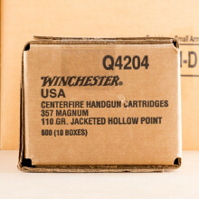 Image of 357 Magnum ammo by Winchester that's ideal for home protection.