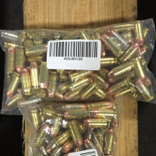 A photograph detailing the .40 Smith & Wesson ammo with Unknown bullets made by Mixed.