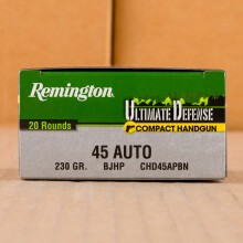Image of Remington .45 Automatic pistol ammunition.
