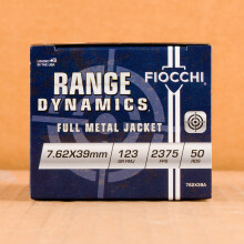 Image of Fiocchi 7.62 x 39 rifle ammunition.