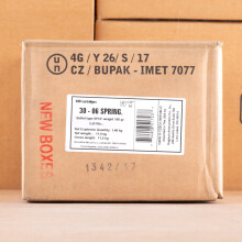 Image of 30.06 Springfield ammo by Sellier & Bellot that's ideal for whitetail hunting.