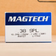 Photo of 38 Special Lead Round Nose (LRN) ammo by Magtech for sale at AmmoMan.com.