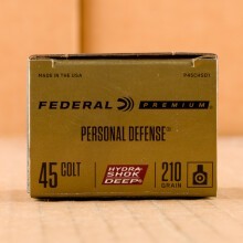 Image of Federal .45 COLT pistol ammunition.