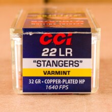  rounds of .22 Long Rifle ammo with copper plated hollow point bullets made by CCI.