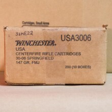 A photo of a box of Winchester ammo in 30.06 Springfield.