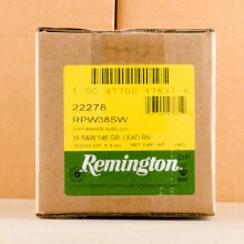 Image of .38 S/W ammo by Remington that's ideal for training at the range.