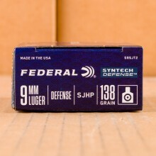 An image of 9mm Luger ammo made by Federal at AmmoMan.com.