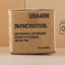 Image of .40 Smith & Wesson ammo by Winchester that's ideal for training at the range.