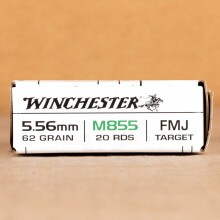 Photo detailing the 5.56X45 WINCHESTER 62 GRAIN FMJ M855 (1000 ROUNDS) for sale at AmmoMan.com.