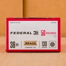 Image of Federal 38 Special pistol ammunition.