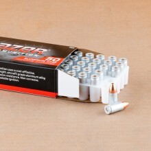Image of Blazer 9mm Luger pistol ammunition.