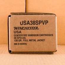 A photo of a box of Winchester ammo in 38 Special.