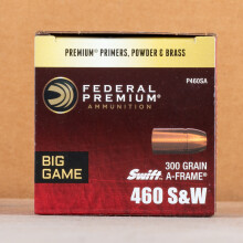 Image of Federal 460 Smith & Wesson pistol ammunition.