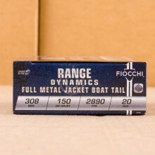 A photograph of 200 rounds of 150 grain 308 / 7.62x51 ammo with a FMJ-BT bullet for sale.