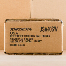 Image of .40 S&W WINCHESTER 165 GRAIN FULL METAL JACKET (500 ROUNDS)