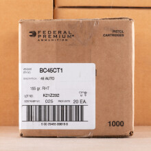 An image of .45 Automatic ammo made by Federal at AmmoMan.com.