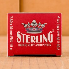 Image detailing the steel case on the Sterling ammunition.