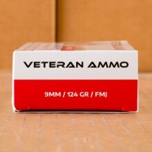 An image of 9mm Luger ammo made by Veteran Ammo at AmmoMan.com.