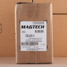 A photo of a box of Magtech ammo in 38 Special.