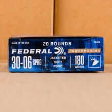 Photo of 30.06 Springfield soft point ammo by Federal for sale.