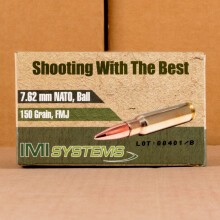 Image of 308 / 7.62x51 ammo by Israeli Military Industries that's ideal for training at the range.