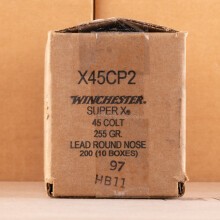 Image of .45 COLT ammo by Winchester that's ideal for training at the range.