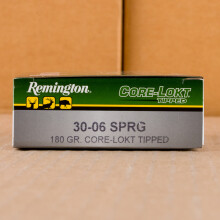 A photograph of 200 rounds of 180 grain 30.06 Springfield ammo with a Polymer Tipped bullet for sale.