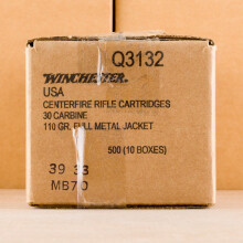 Image of Winchester .30 Carbine rifle ammunition.