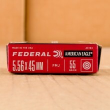 An image of 5.56x45mm ammo made by Federal at AmmoMan.com.