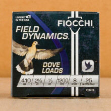Photograph of Fiocchi 410 Bore #8 shot for sale at AmmoMan.com