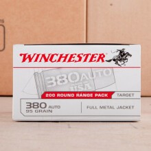 Photo of .380 Auto FMJ ammo by Winchester for sale at AmmoMan.com.