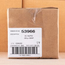 Image of .45 Automatic ammo by Speer that's ideal for home protection, Subsonic.