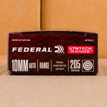 Image of 10mm ammo by Federal that's ideal for training at the range.