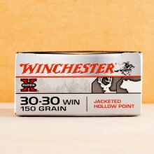 Image of 30-30 Winchester ammo by Winchester that's ideal for whitetail hunting.