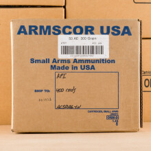 Image of Armscor 50 Action Express pistol ammunition.