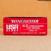 A photo of a box of Winchester ammo in 6.5MM CREEDMOOR.