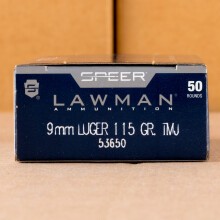 Image of Speer 9mm Luger pistol ammunition.