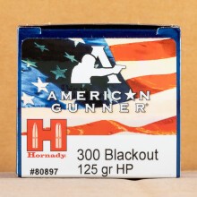Photo of 300 AAC Blackout HP ammo by Hornady for sale.