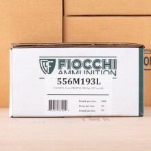 An image of 5.56x45mm ammo made by Fiocchi at AmmoMan.com.