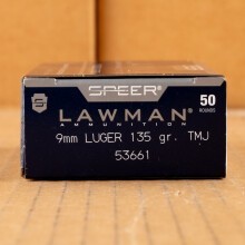 A photo of a box of Speer ammo in 9mm Luger.