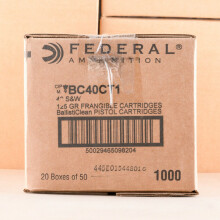 A photo of a box of Federal ammo in .40 Smith & Wesson.