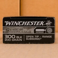 Image of 300 AAC BLACKOUT WINCHESTER SUPER SUPPRESSED 200 GRAIN OPEN TIP (200 ROUNDS)
