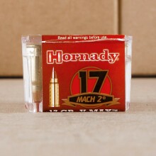  rounds of 17 HM2 (Mach 2) ammunition for sale at AmmoMan.com.