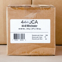 Photo of 44-40 WCF Lead Round Nose (LRN) ammo by Fiocchi for sale.