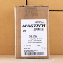 Image of .40 Smith & Wesson ammo by Magtech that's ideal for training at the range.