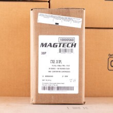 A photo of a box of Magtech ammo in 38 Special.
